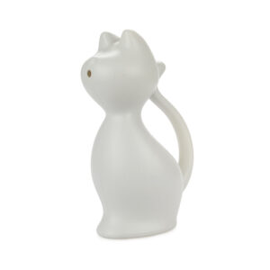 Annaffiatoio in plastica a forma di gatto bianco