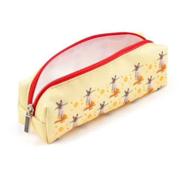 Astuccio gatto con bacchetta magica Lisa Parker, aperto