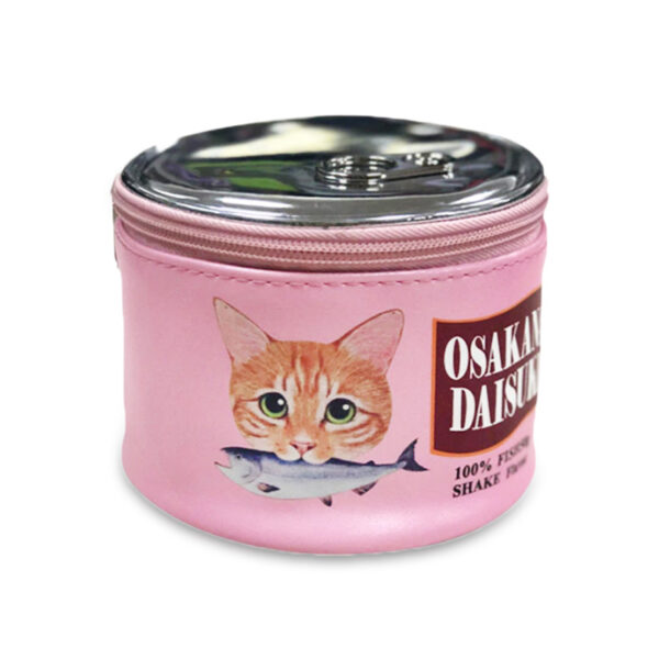 Beauty case scatoletta di pesce rosa con gatto rosso