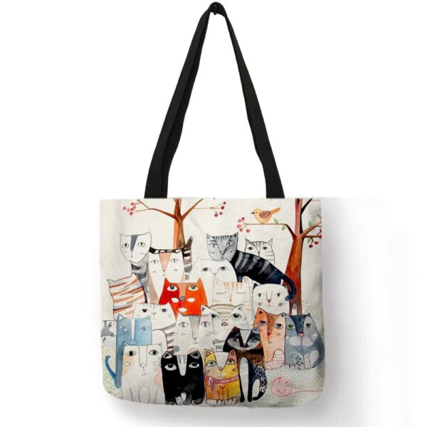 Borsa con gatti e uccellino