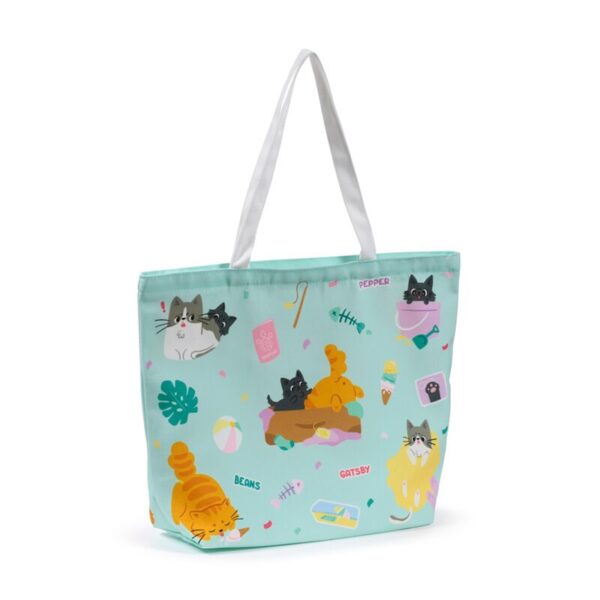 Borsa mare con gatti e gattini estivi, retro