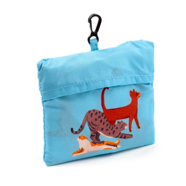 Borsa pieghevole con gatti e gattini, chiusa