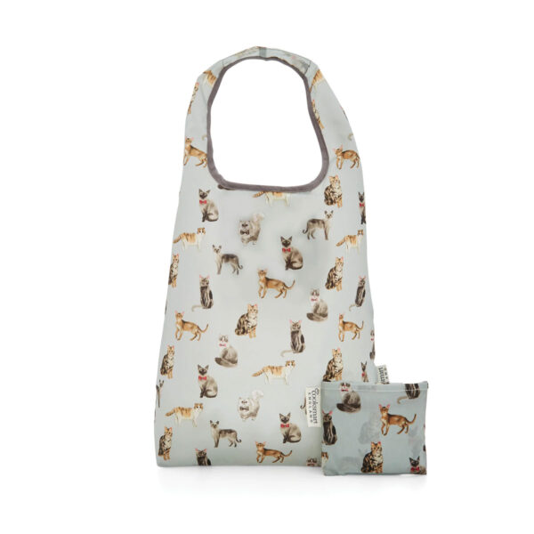 Borsa pieghevole con razze di gatti