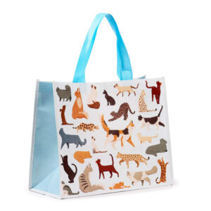 Borsa shopper con gatti e gattini