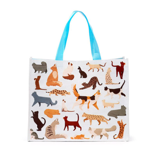 Borsa shopper con gatti e gattini, fronte