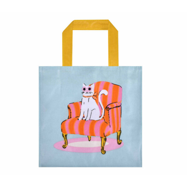 Borsa shopper gattina bianca in poltrona