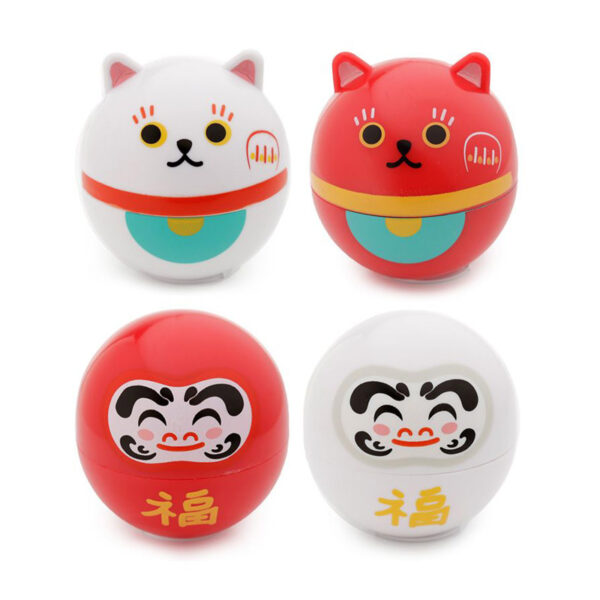Burrocacao a forma di gattino Maneki e Daruma