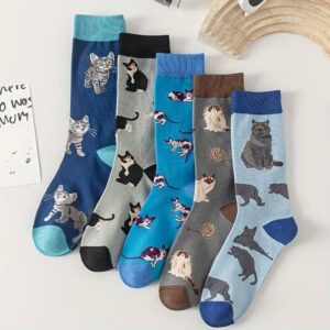 Calze colorate con gatti e gattini