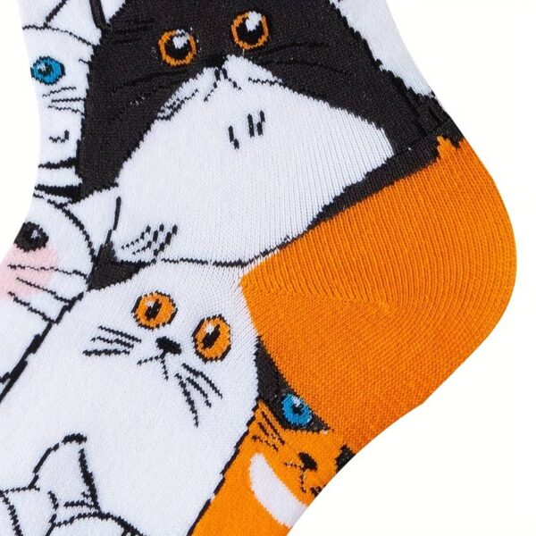 Calzini multicolore con gatti e gattini, dettaglio 1