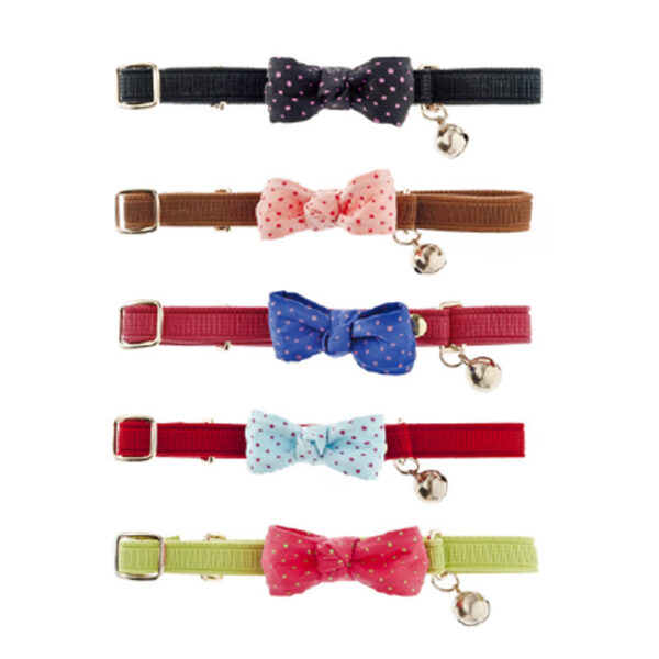 Collarino elasticizzato con fiocco per gatti