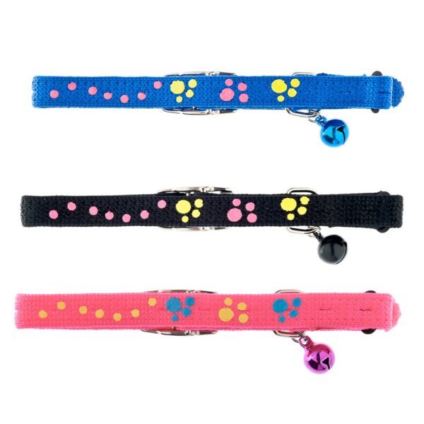 Collarino in nylon con zampette di gatto
