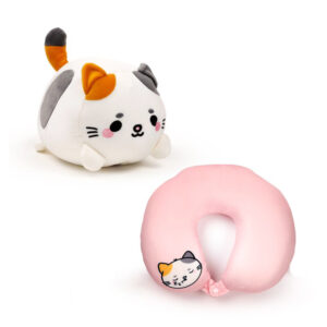 Cuscino da viaggio peluches gattina pezzata