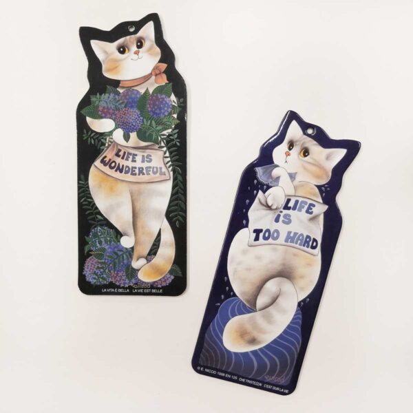 Decorazioni Gatteria di Evelyne Nicod con gatti "La vita è bella"