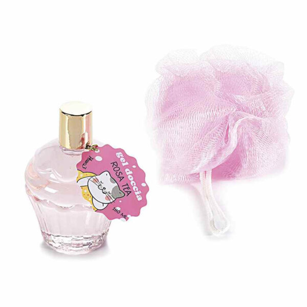 Gel doccia con gatti e spugnetta Rosa Tea