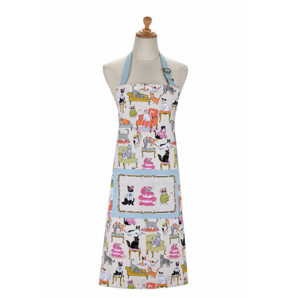 Grembiule da cucina in cotone con gatti alla moda