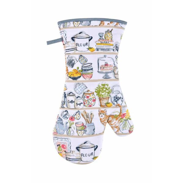 Guanto in cotone con gatti in cucina