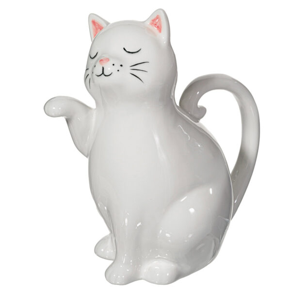 Innaffiatoio in porcellana gattino bianco