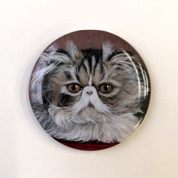 Magneti ritratti di gatti lucidi Durante Illustrations persiano striato