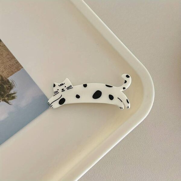Mollette per capelli gattini maculati, bianco
