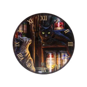 Orologio da muro gatto nero alchimista Lisa Parker