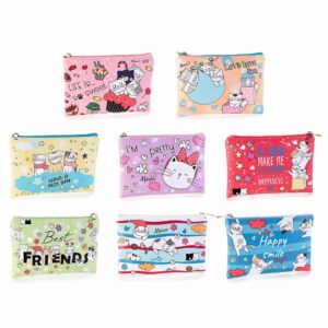 Pochette in similpelle colorate con gatti