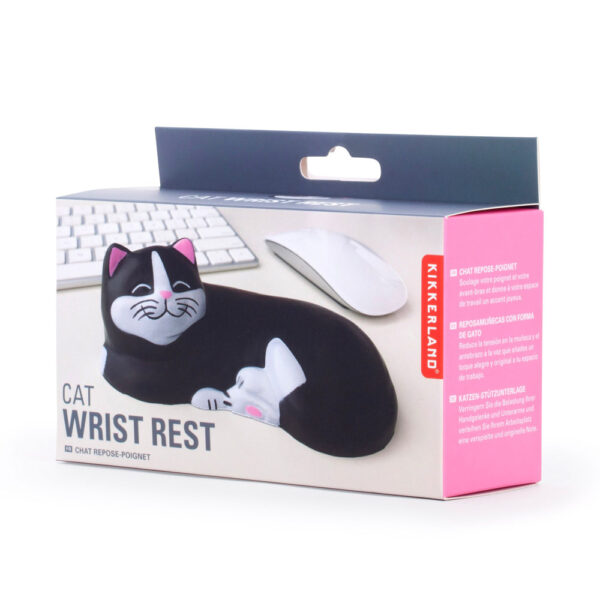 Poggiapolsi per computer gatto bianco e nero, confezione