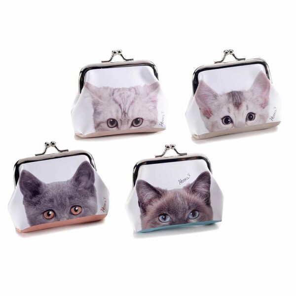Portamonete a clip musetti di gattini