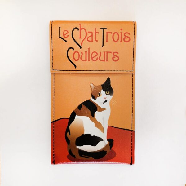 Portaocchiali ecopelle con gatti Le Chat con gatto pezzato