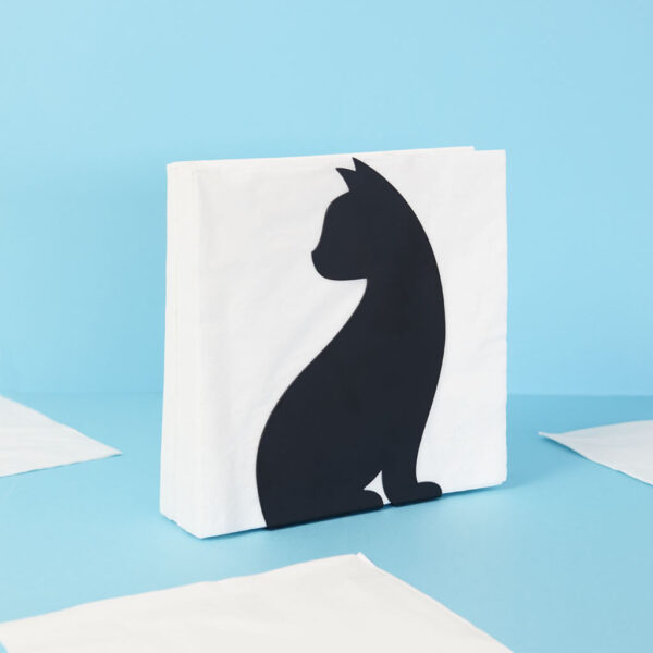 Portatovaglioli silhouette di gatto