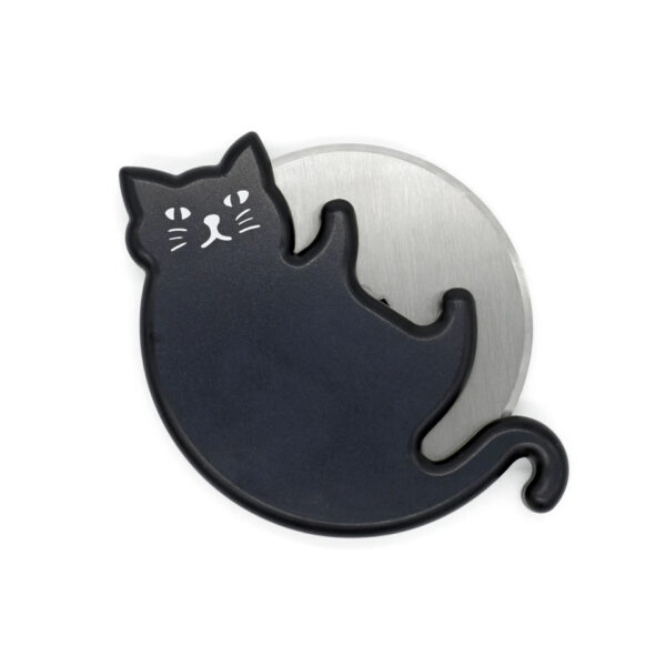 Rotella tagliapizza a forma di gattino nero