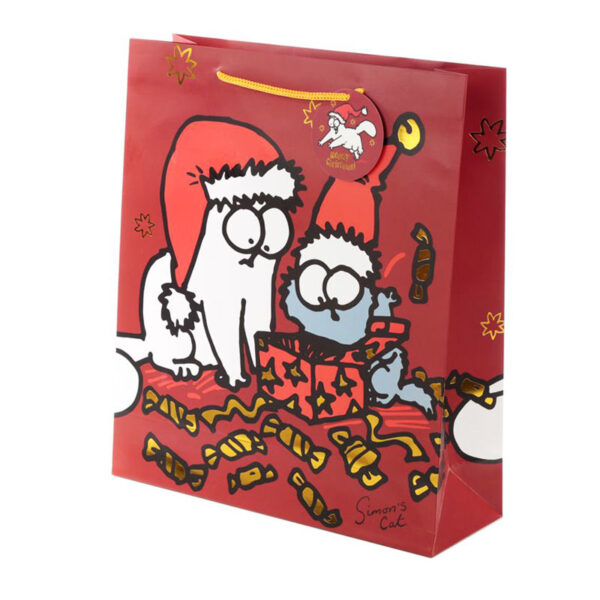 Sacchetto natalizio gatto Simon's Cat regalo di Natale
