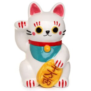 Salvadanaio in ceramica gatto portafortuna Maneki