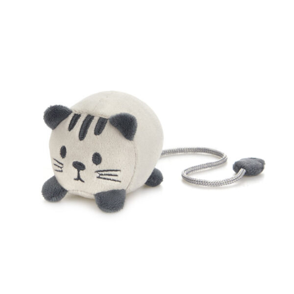 Segnalibro di peluches gattino grigio