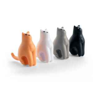 Set di 4 portabustine da tè a forma di gattini