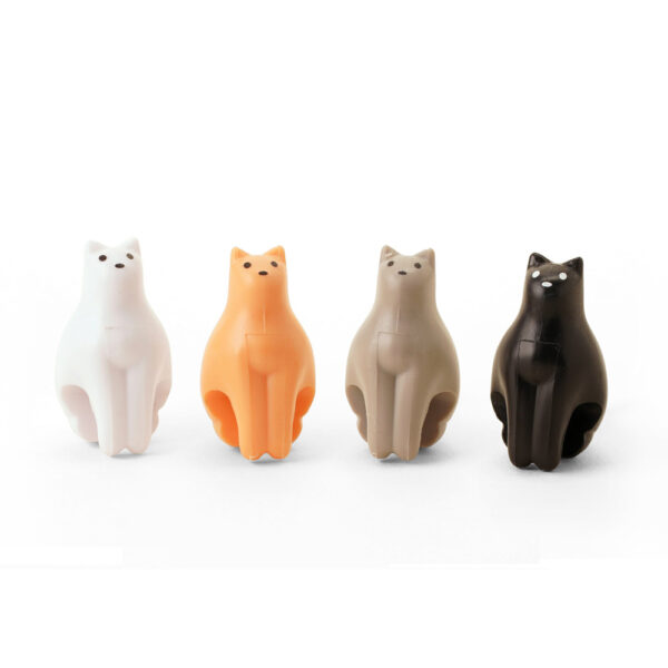 Set di 4 portabustine da tè a forma di gattini, fronte