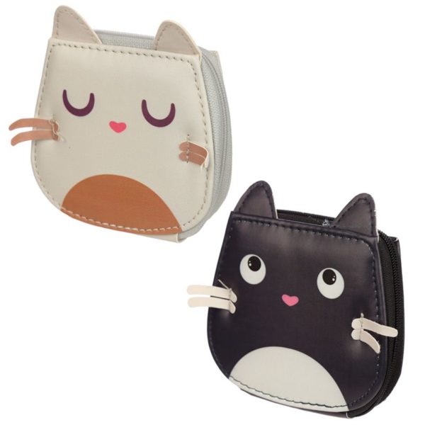 Set manicure a forma di gatto bianco e nero