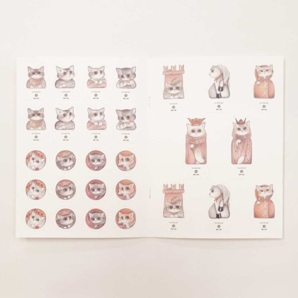 Set di scacchi di carta della Gatteria di Evelyne Nicod, interno
