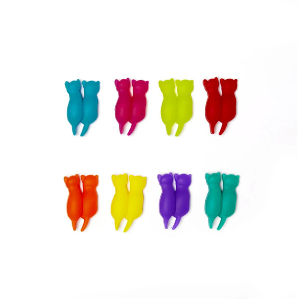 Set di segnabicchieri a forma di gattini colorati, gamma colori