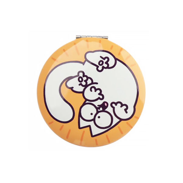 Specchietto da borsa rotondo gatto Simon's Cat arancio