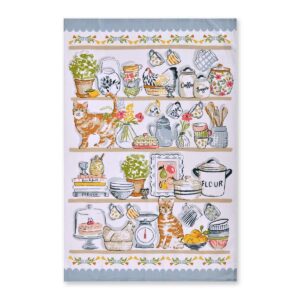 Strofinaccio con gatti in cucina