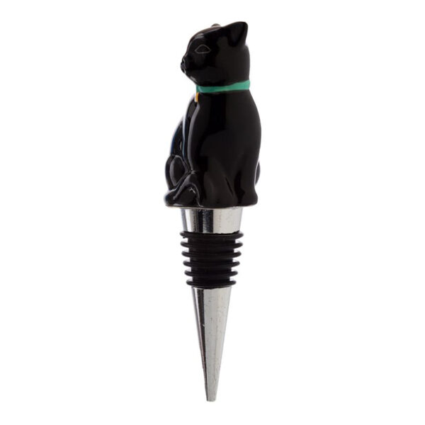 Tappo in ceramica gatto nero, lato
