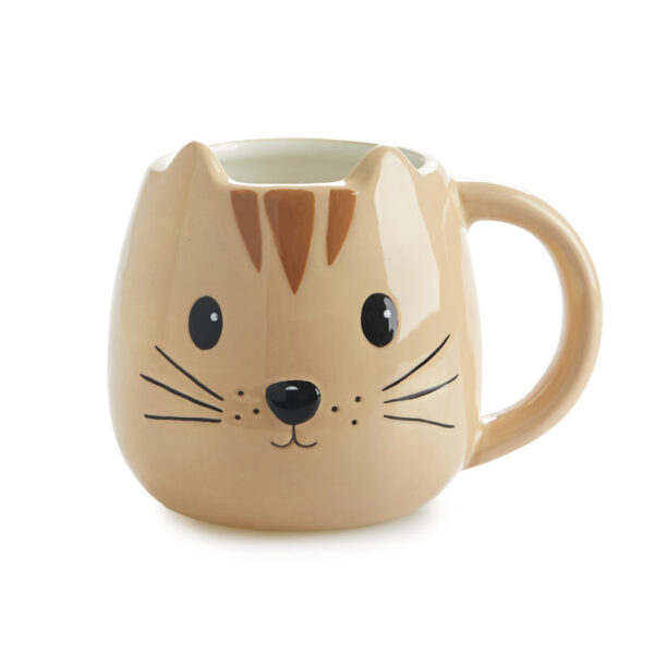 Tazza in ceramica musetto di gatto rosso