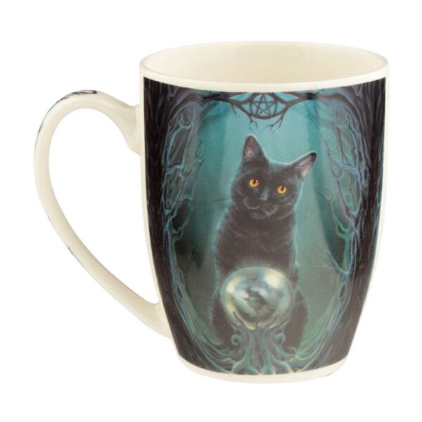 Tazza con gatto mago disegnato da Lisa Parker