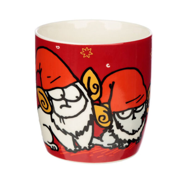 Tazza con gatto Simon's Cat cappello Babbo Natale, lato