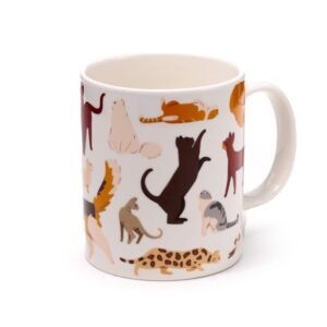 Tazza in porcellana con gatti e gattini