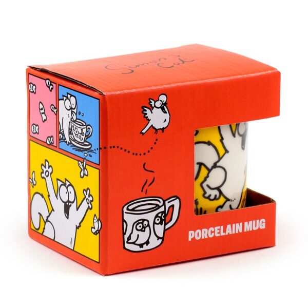 Tazza in porcellana con gatti Simon's Cat stile fumetto, confezione