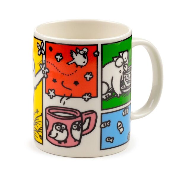 Tazza in porcellana con gatti Simon's Cat stile fumetto, dettaglio 02