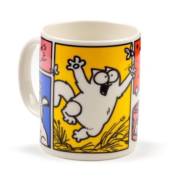 Tazza in porcellana con gatti Simon's Cat stile fumetto, dettaglio