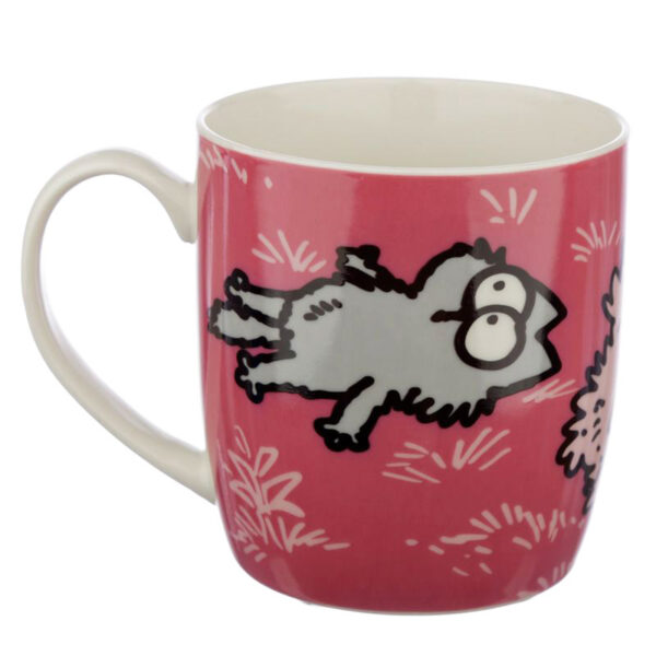 Tazza in porcellana con il gatto di Simon's Cat rosa