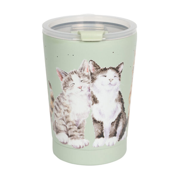 Tazza termica da viaggio con gattini, lato